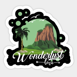 Wanderlust love Explore the world travel lover summer design holidays vacation Sticker